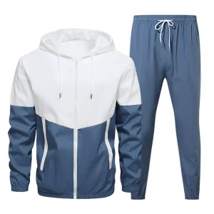 Mens Sweatsuits 2 Piece Sports Jacket Tracksuit Sets Casual Pants Jogging Suits